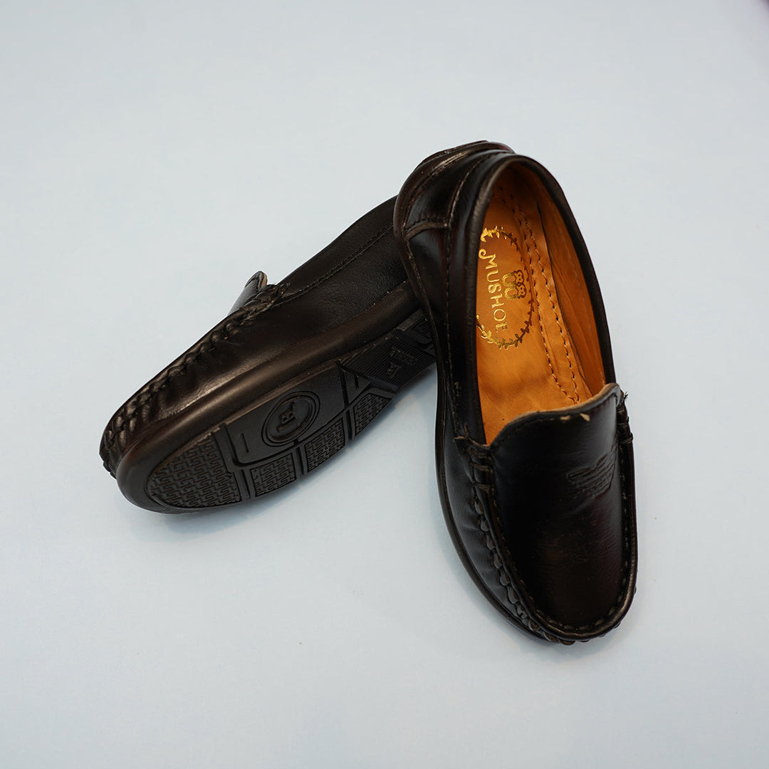 Black Brown Loafer Shoes for Boys