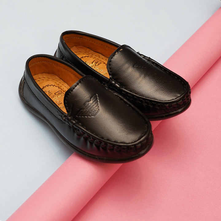 Black Brown Loafer Shoes for Boys