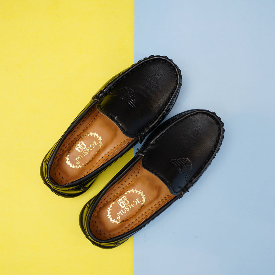 Black Brown Loafer Shoes for Boys