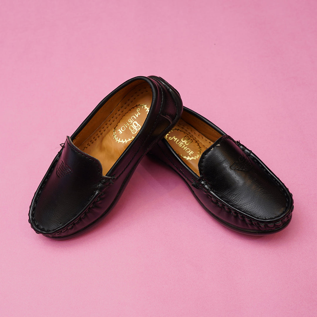 Black Brown Loafer Shoes for Boys