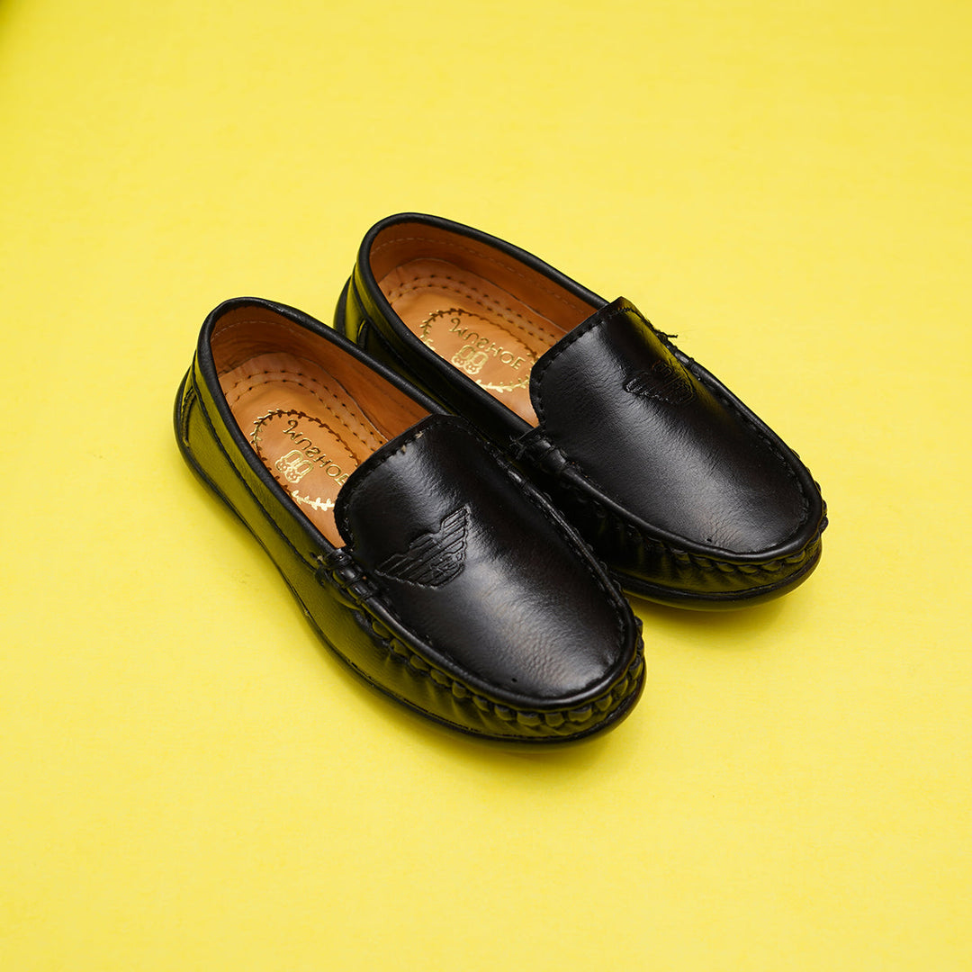 Black Brown Loafer Shoes for Boys