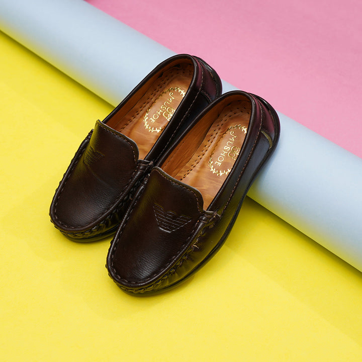 Black Brown Loafer Shoes for Boys