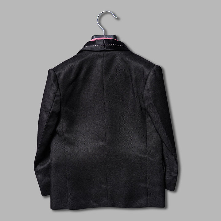 Black Party Wear Boys Suit Back View