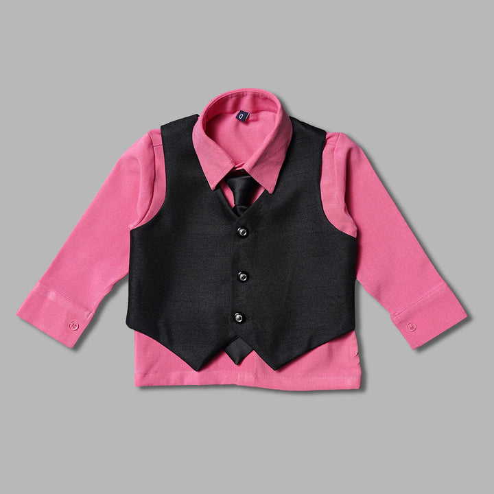 Black Party Wear Boys Suit Inner View
