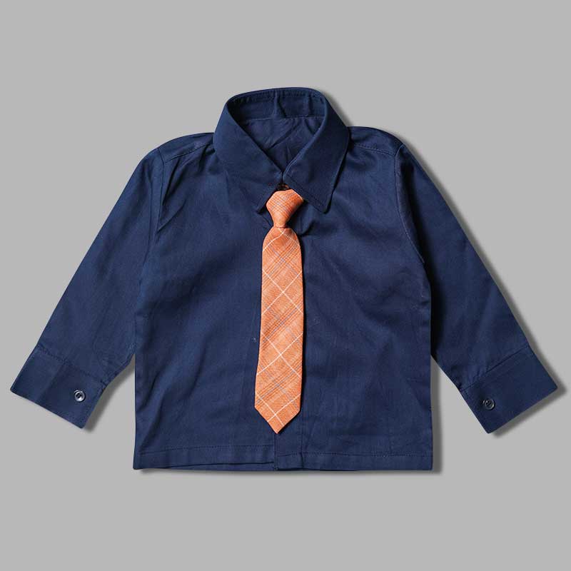 Peach & Yellow Party Wear Boys Suit Inner View