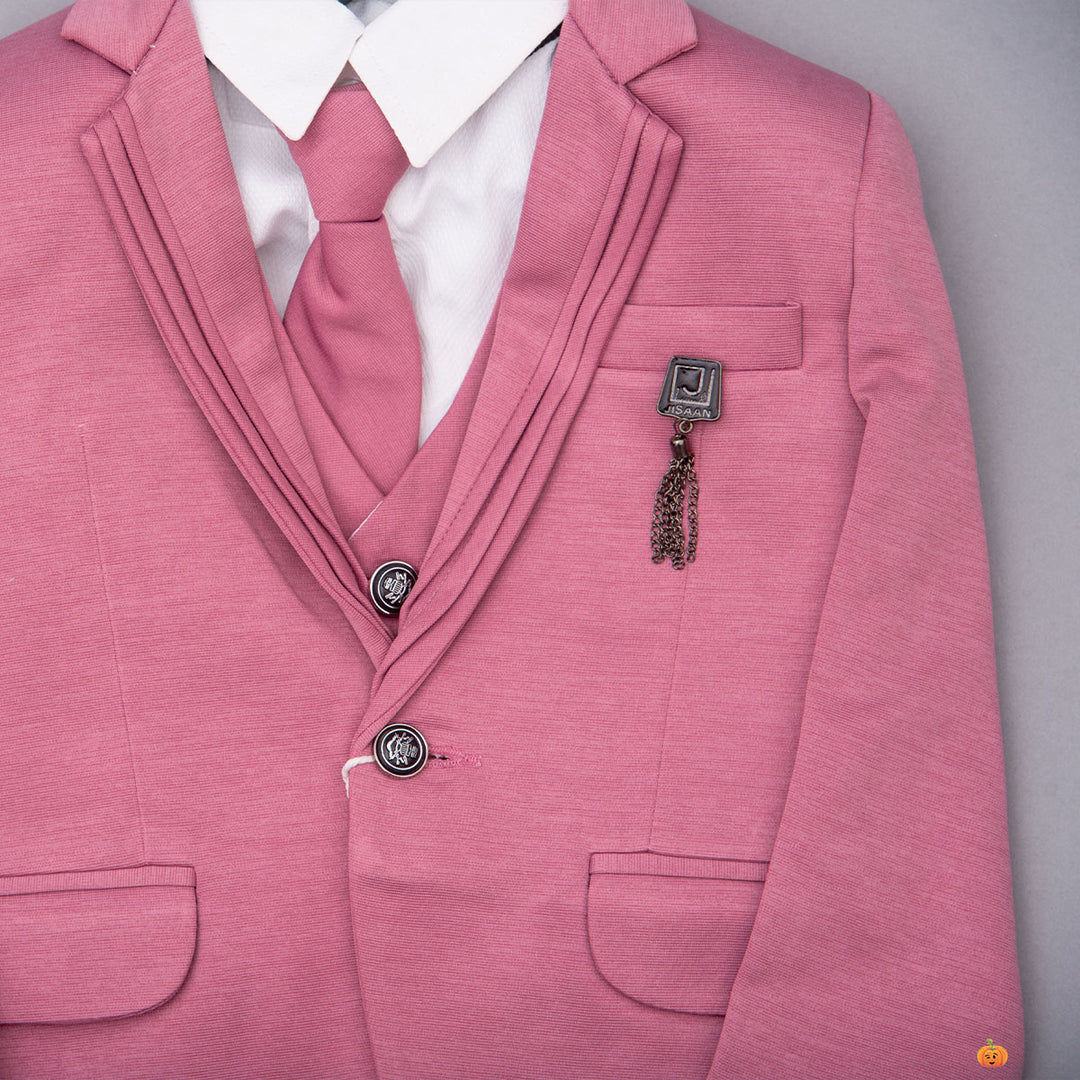 Onion Party Wear Boys Suit Close Up View