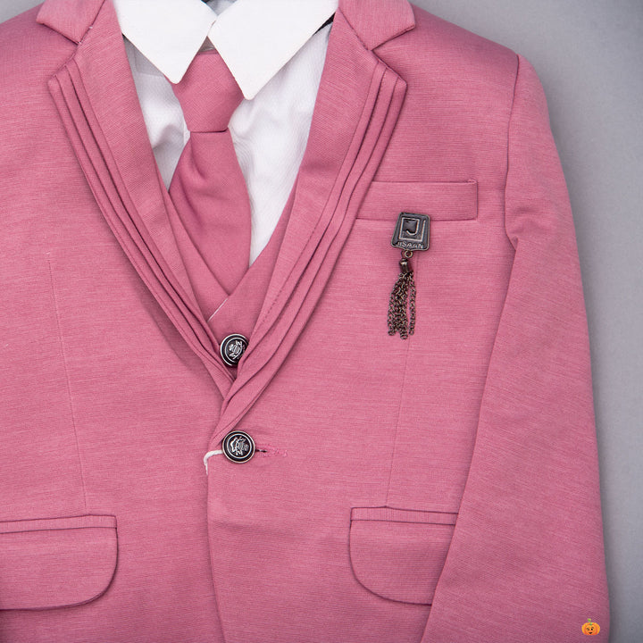Onion Party Wear Boys Suit Close Up View
