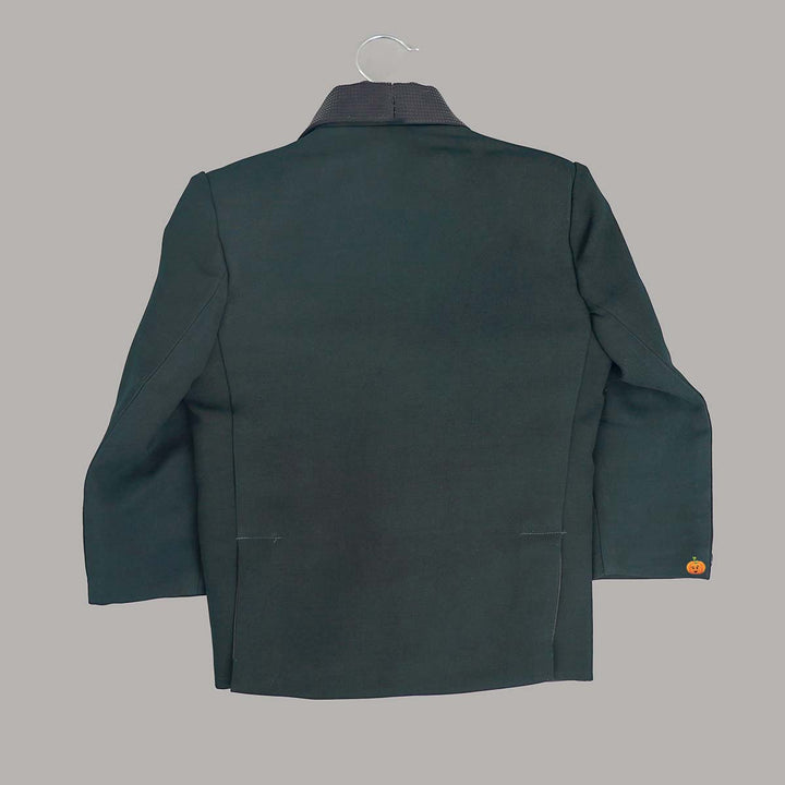 Solid Green Boys Tuxedo Suit Back View