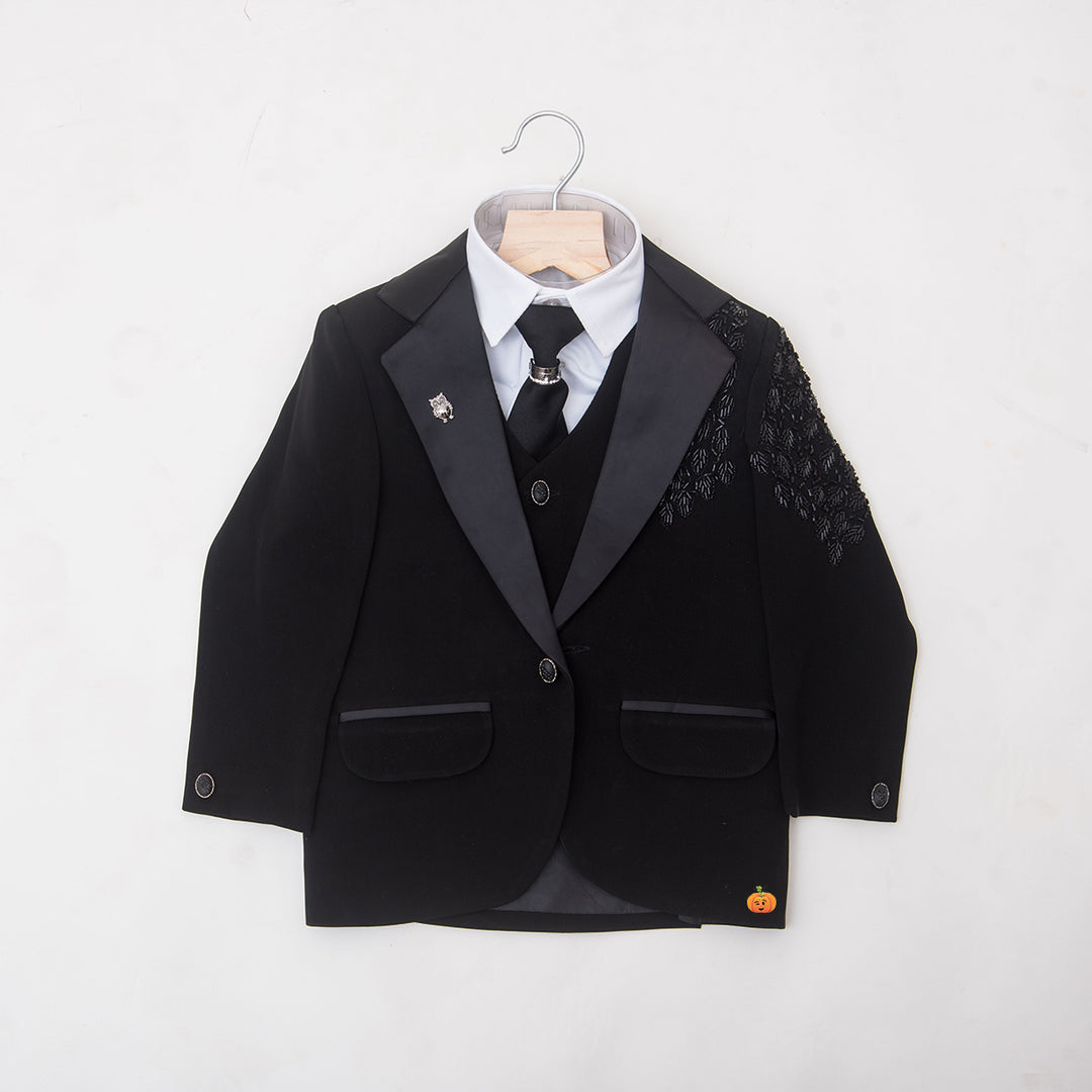 Buy Solid Black Color Boys Suit – Mumkins