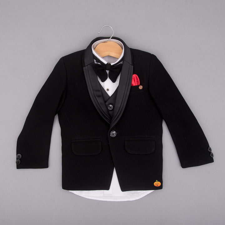 Black Boys Suit Front View Top View