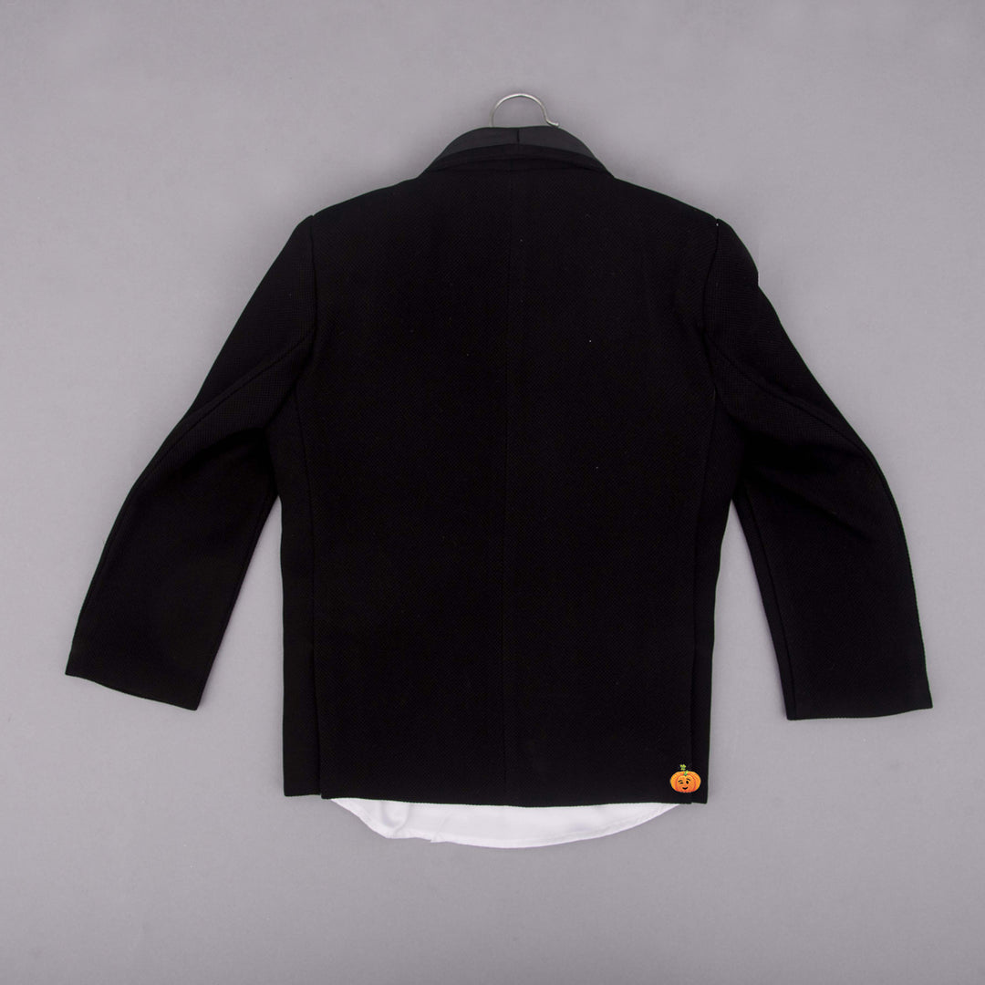 Black Boys Suit Front View Back View