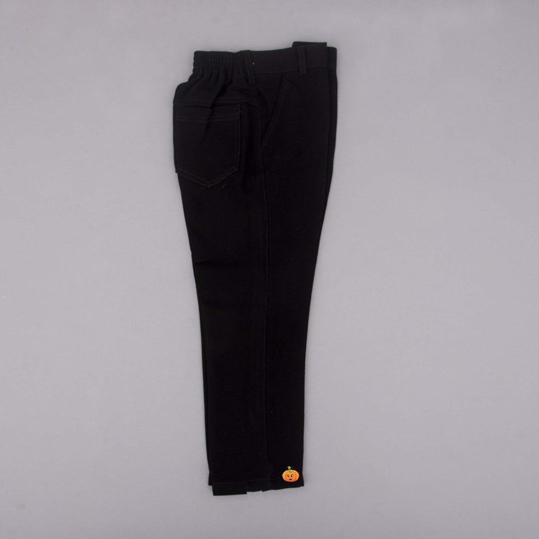 Black Boys Suit Front View Bottom View