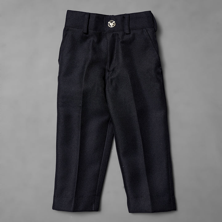 Striped Party Wear Boys Suit with Bow Tie Bottom View