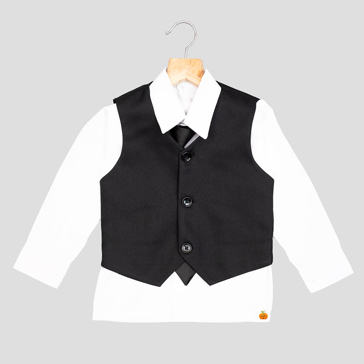 Black Tuxedo Suit for Boys Inner View