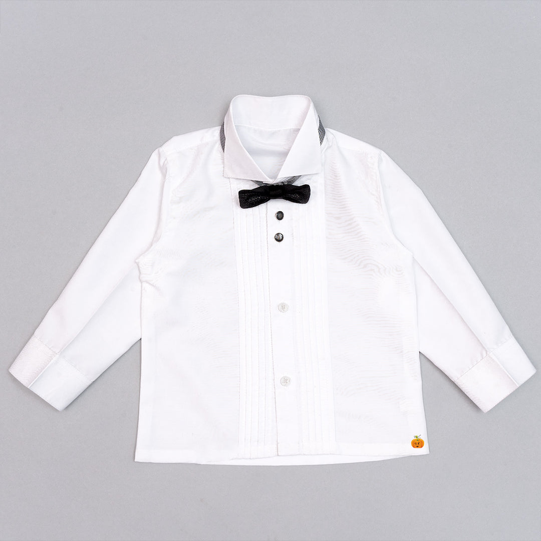 Tuxedo Suit for Boys with Cummerbund Shirt View