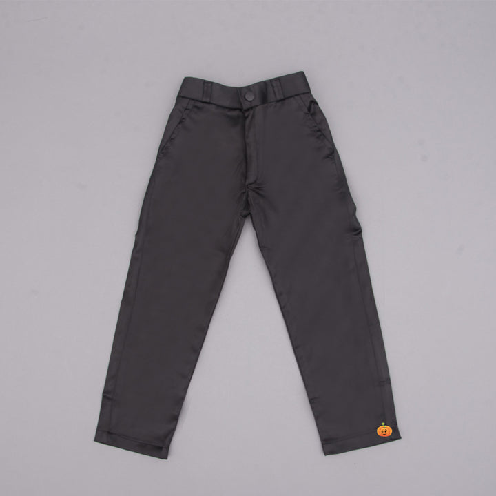 Black Boys Tuxedo Suit with Bow & Tie Bottom View
