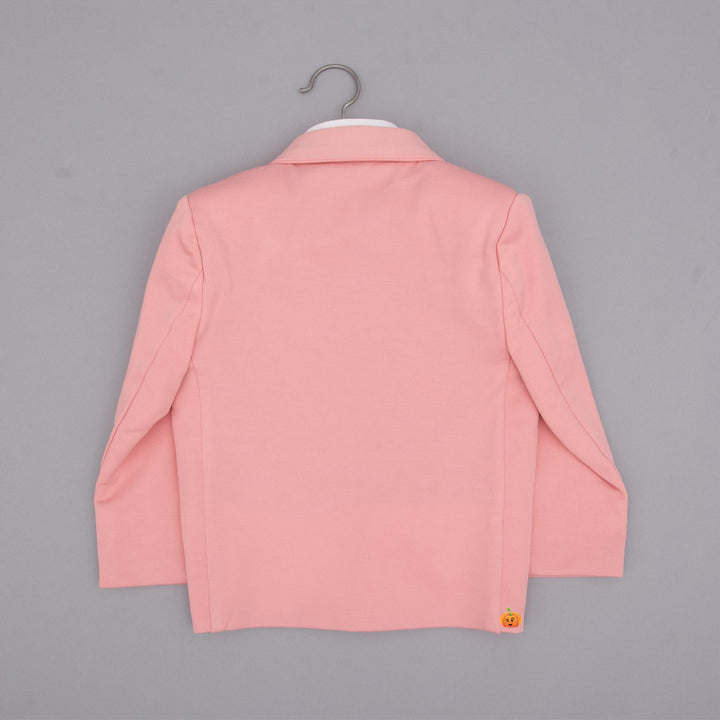 Peach Boys Suit with Bow Tie  BAck View 