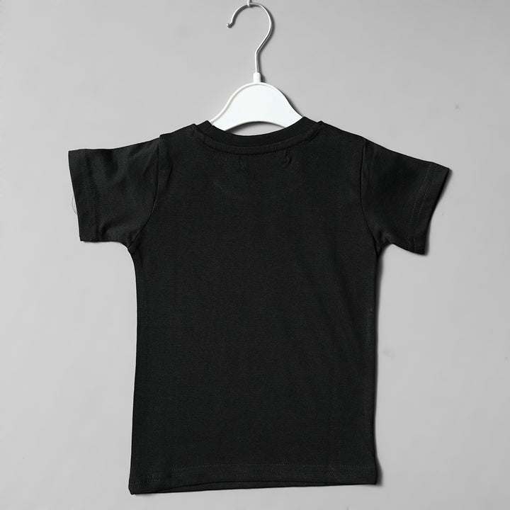 Typography Printed T-Shirt for Boys Back View