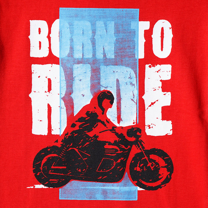 Graphic Print T-Shirt For Boys Close Up View