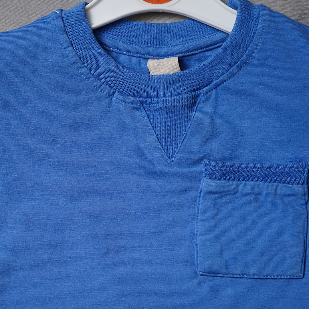 Solid Plain Stylish T-Shirt for Boys Close Up View