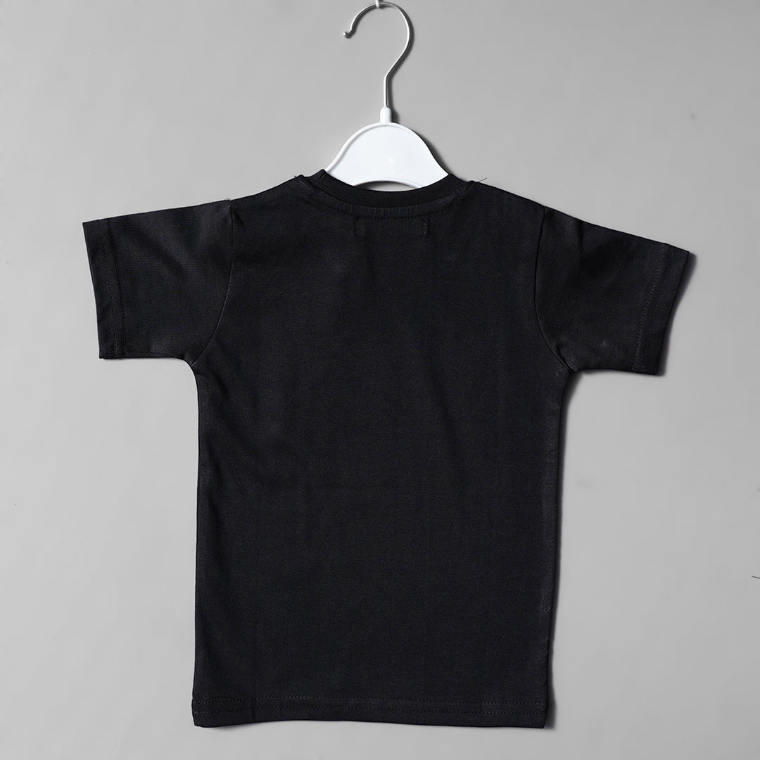 Black Printed T-Shirt for Boys