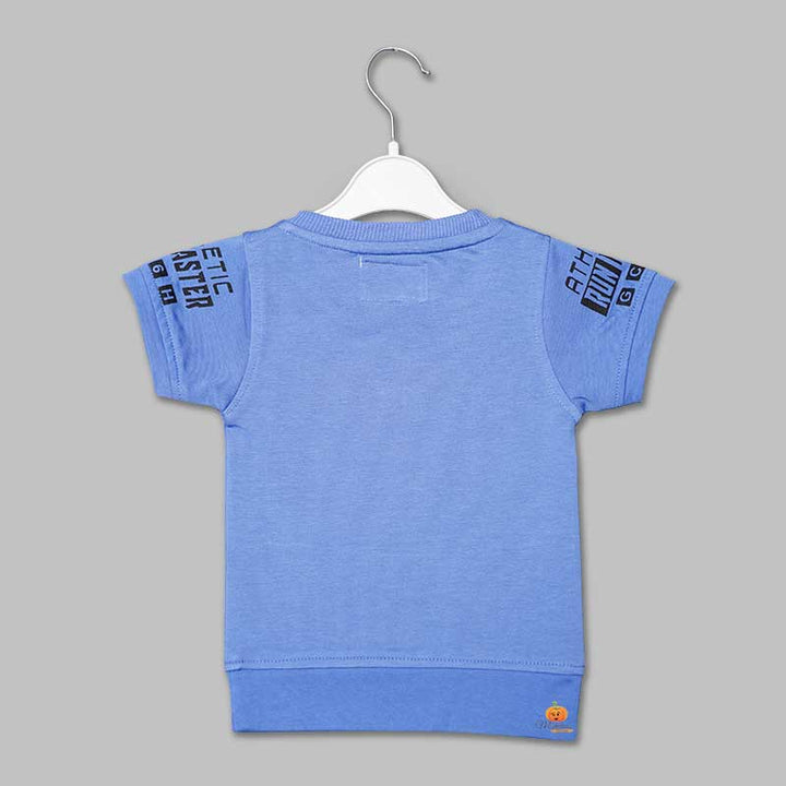 Minimal Print t-Shirts for Boys with Ribbed Edges Back View