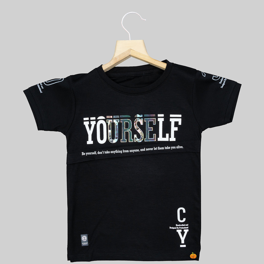 Typography Printed Boys T-shirt - Main Image