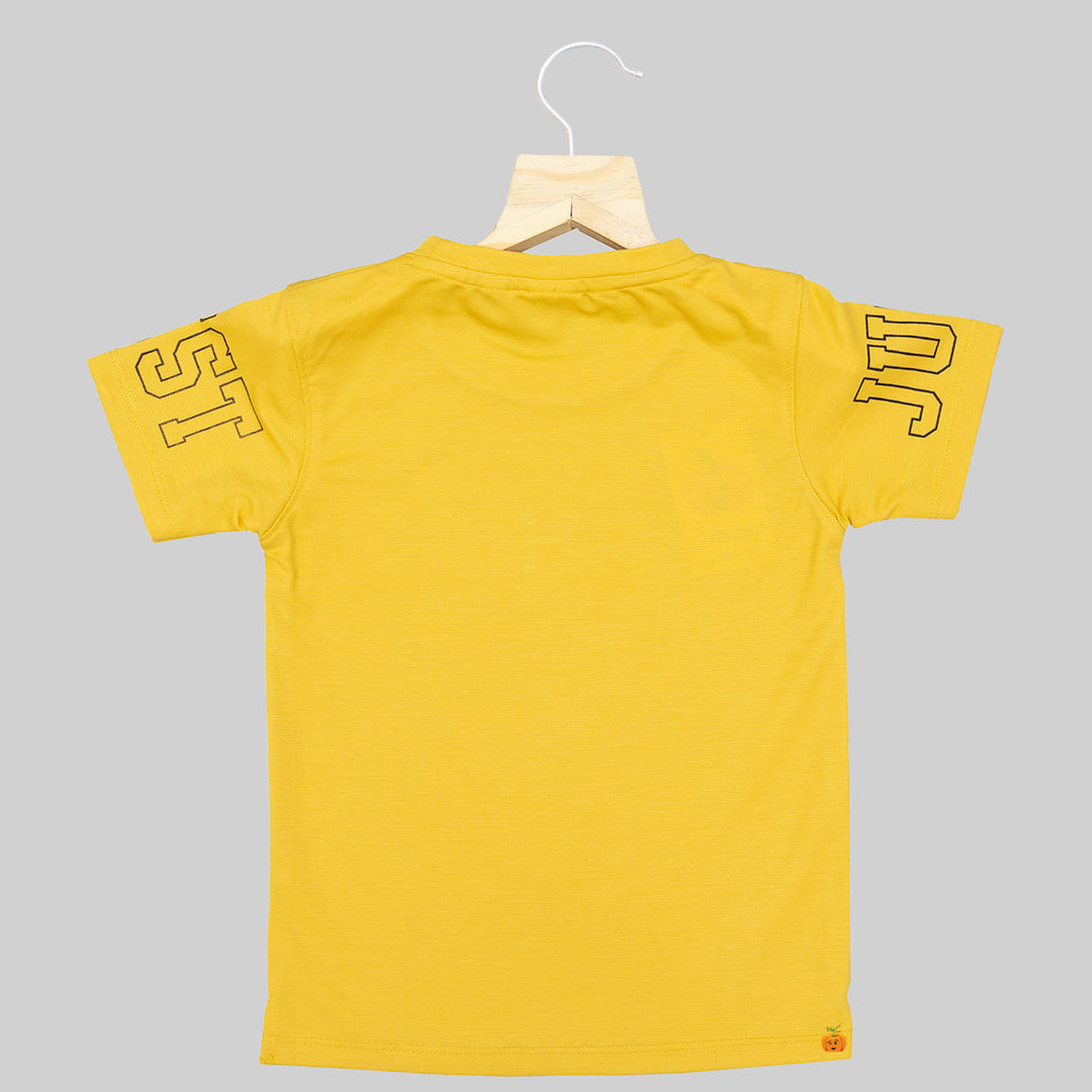 Typography Printed Boys T-shirt Back View