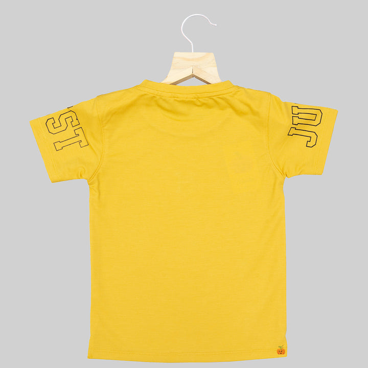 Typography Printed Boys T-shirt Back View