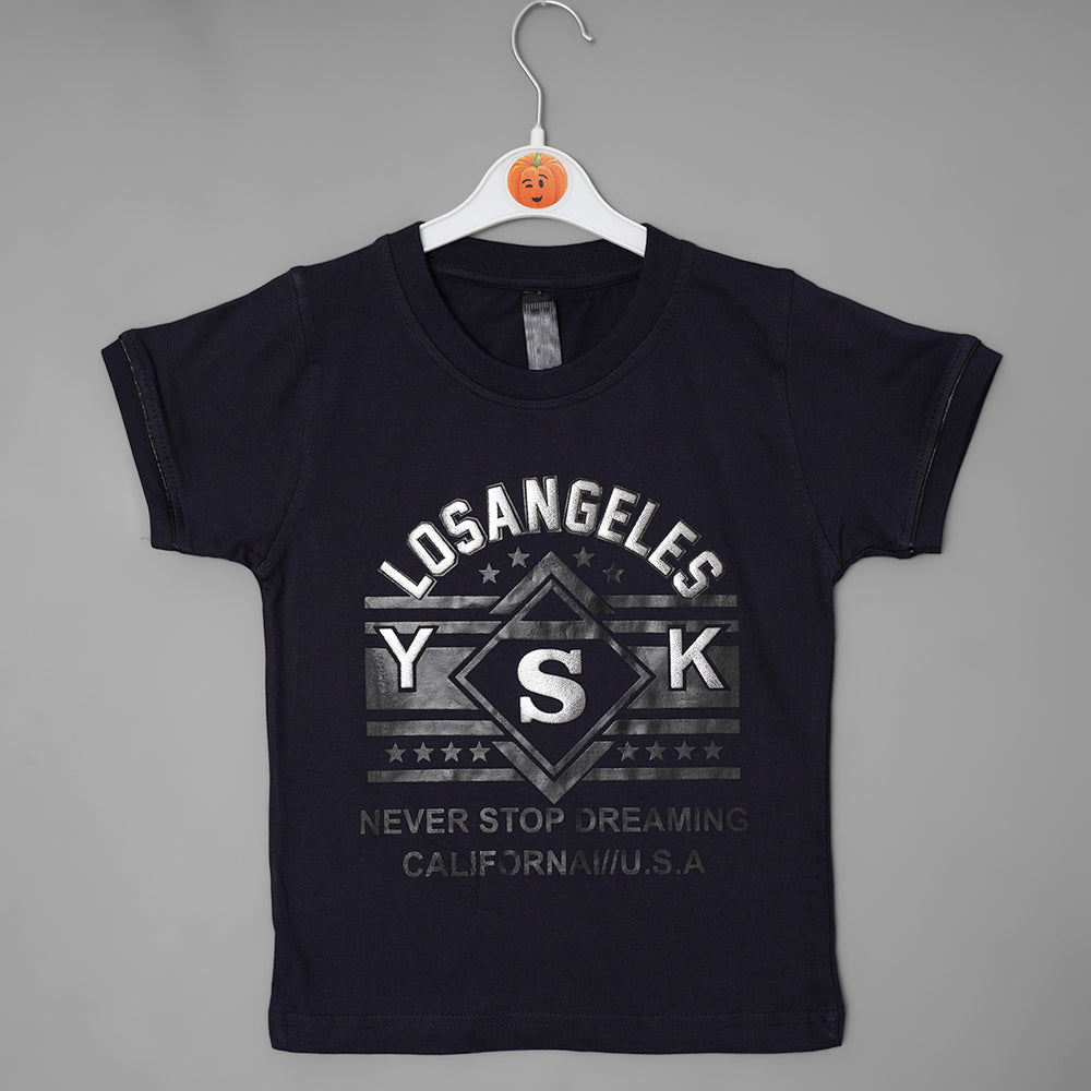 Grey Black Zipper T-Shirt for Boys Inner View