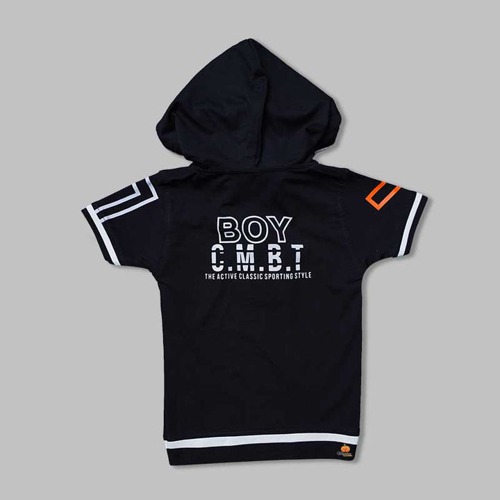 Neon Text Print Hoodie t-Shirts for Boys Back View