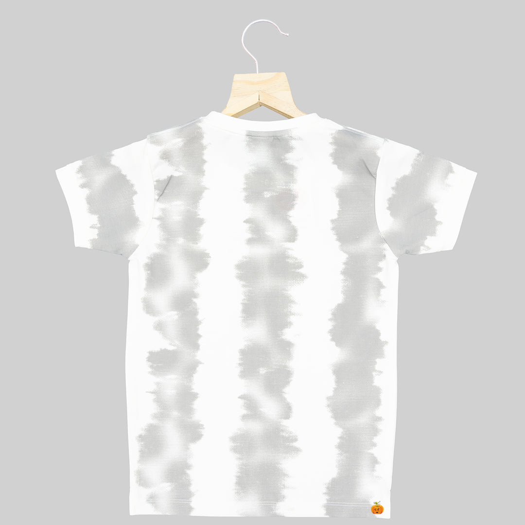 Grey Sheded T-shirt for Boys Back View