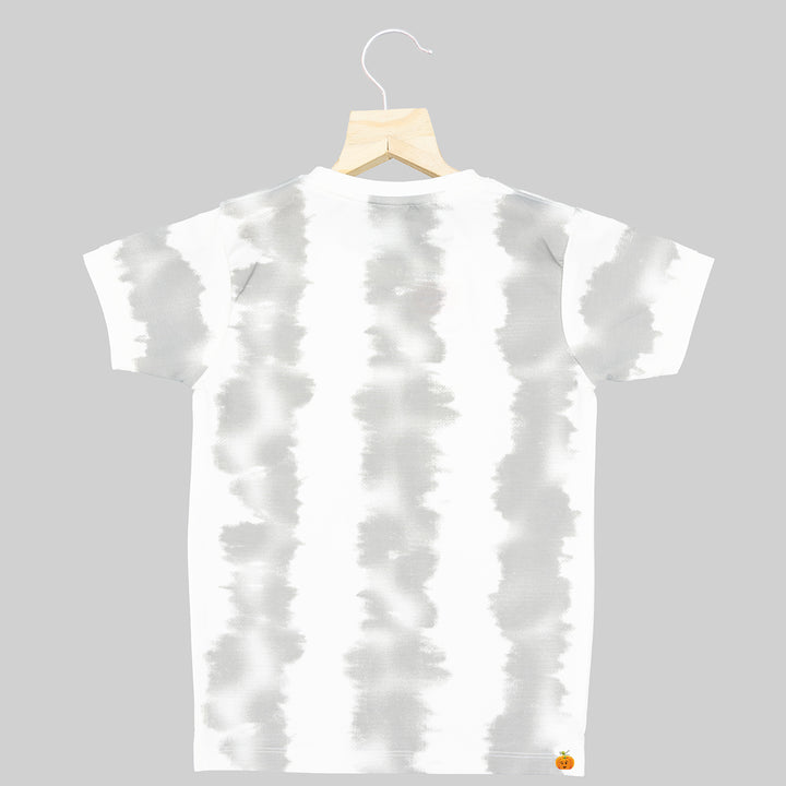Grey Sheded T-shirt for Boys Back View