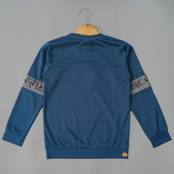 Rama & Grey Round Neck T-Shirt for Boys Back View