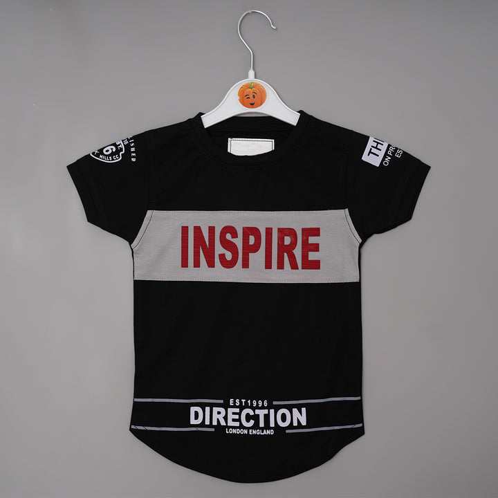 Solid Round Neck T-Shirts for Boys Front View