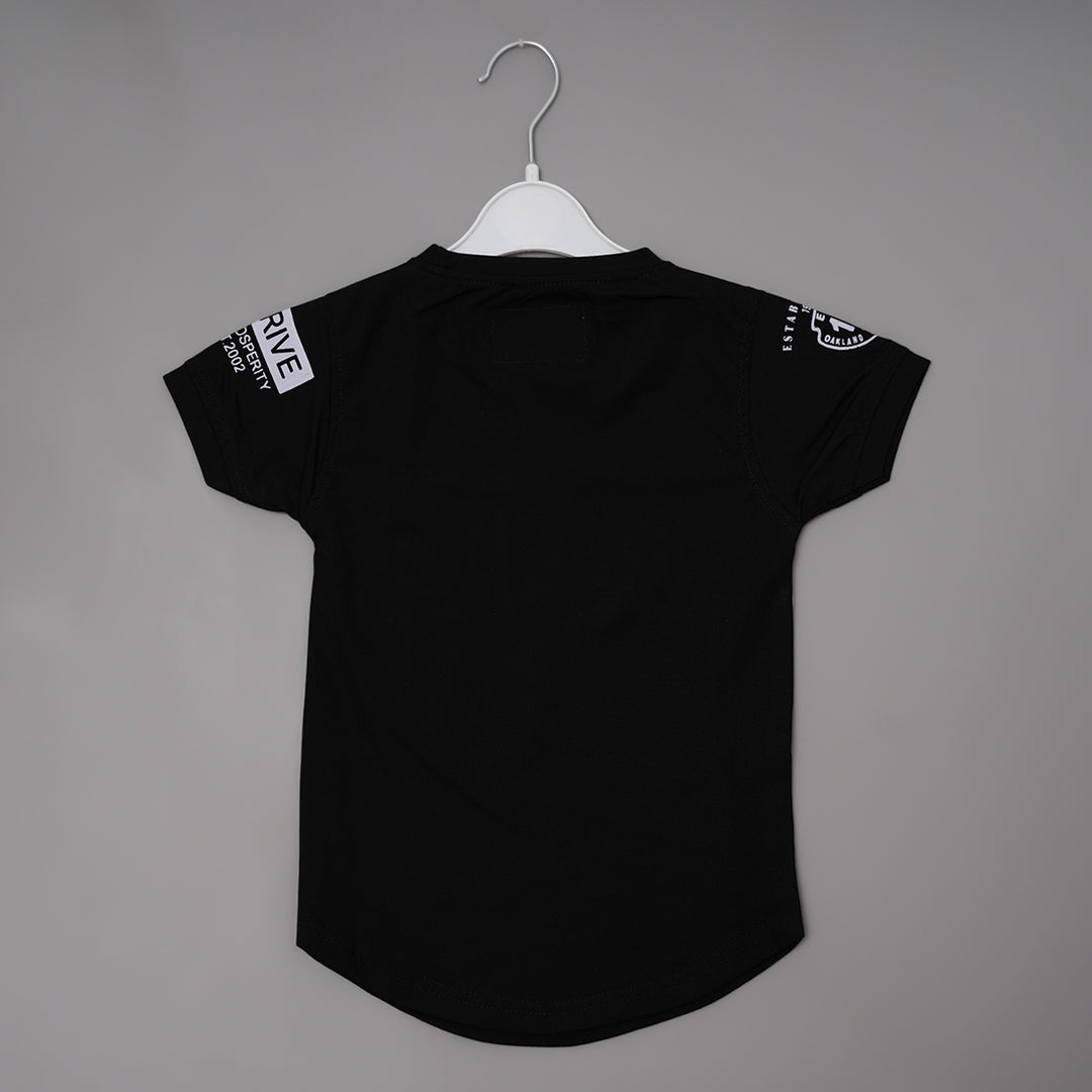 Solid Round Neck T-Shirts for Boys Back View