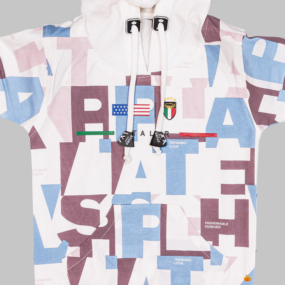 Typograpgy Print Boys T-shirt Close Up View