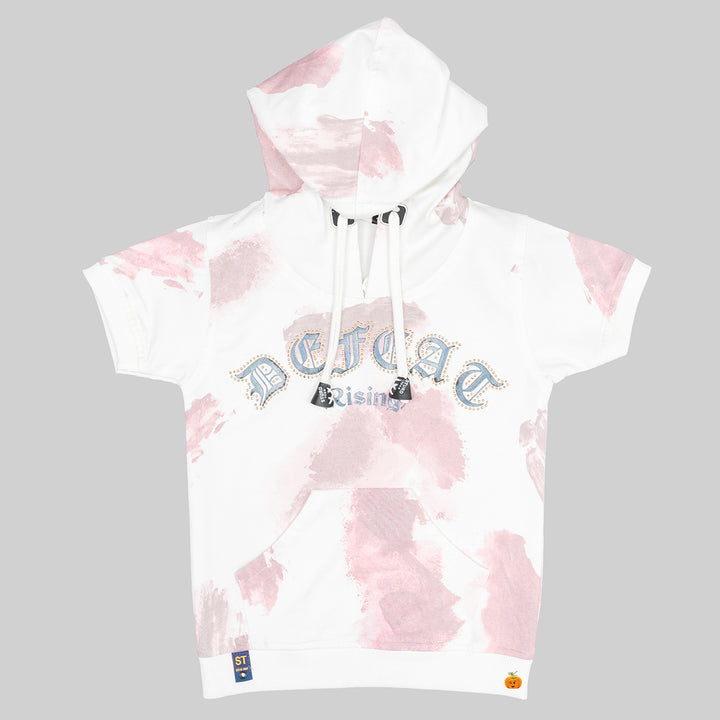 Onion Tie Dye Hooded Boys T-shirt Front View