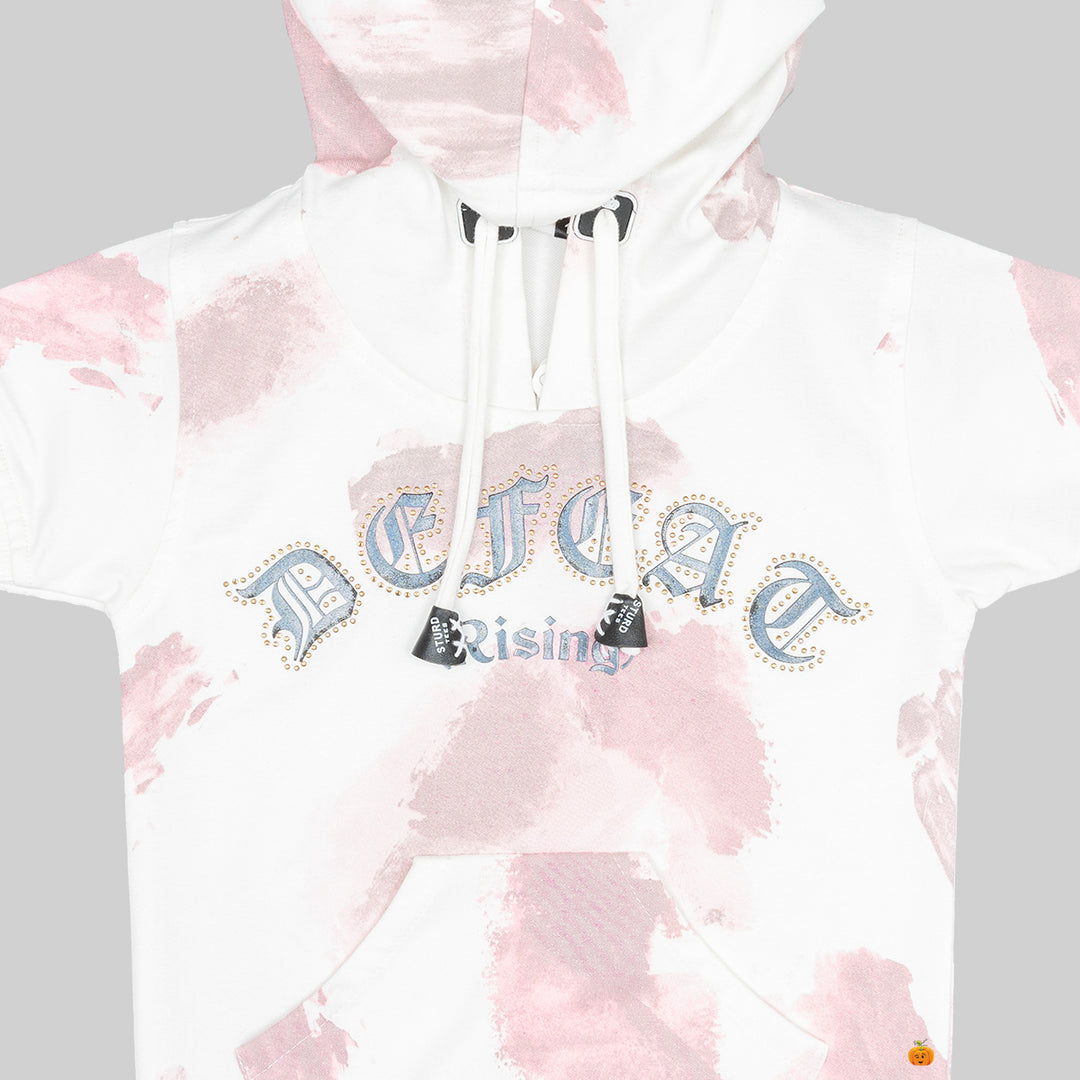 Onion Tie Dye Hooded Boys T-shirt Close Up View