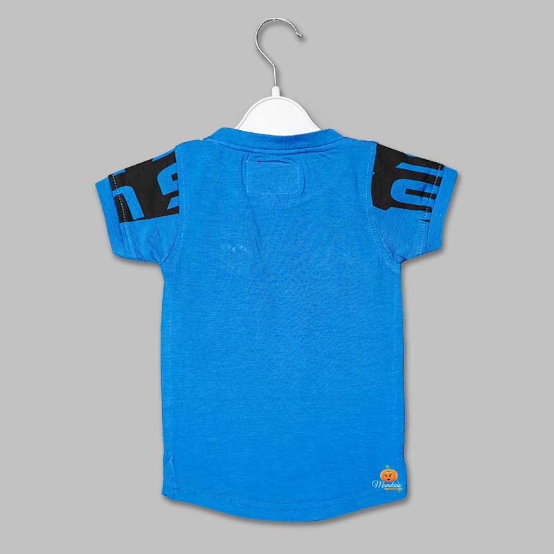 Solid Calligraphic Print T-Shirts for Boys  Back View