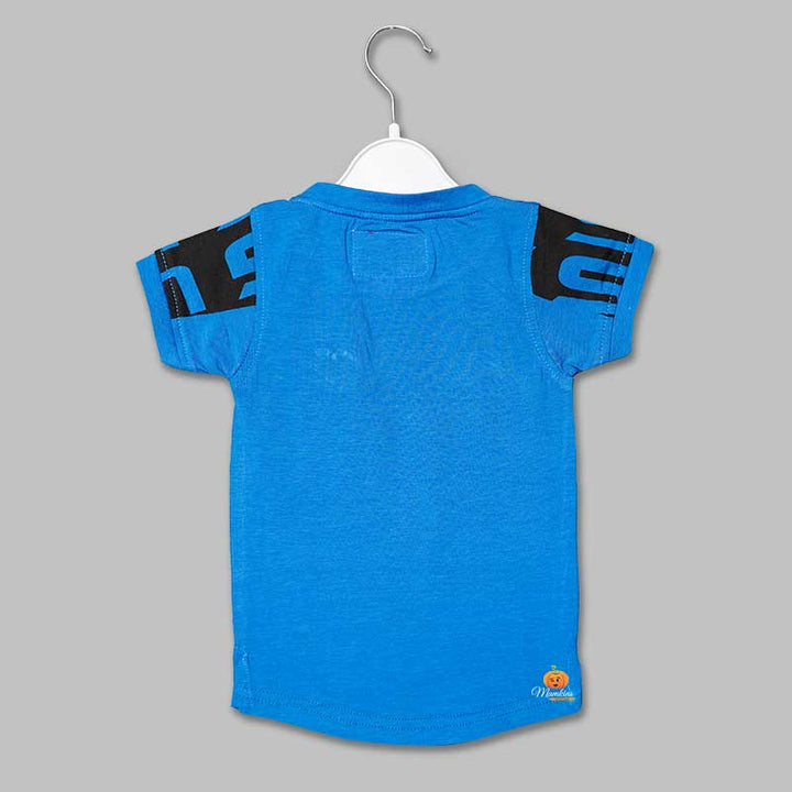 Solid Calligraphic Print T-Shirts for Boys  Back View