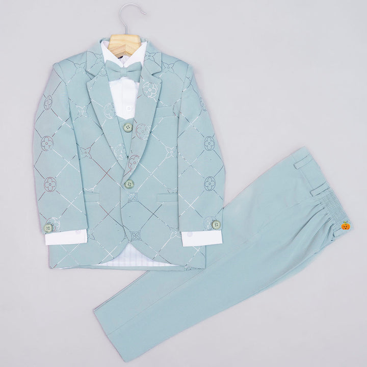Pista Tuxedo Suit for Boys with Bow Tie Front View