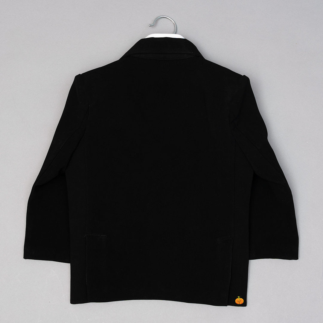 Solid Black Boys Tuxedo Back View