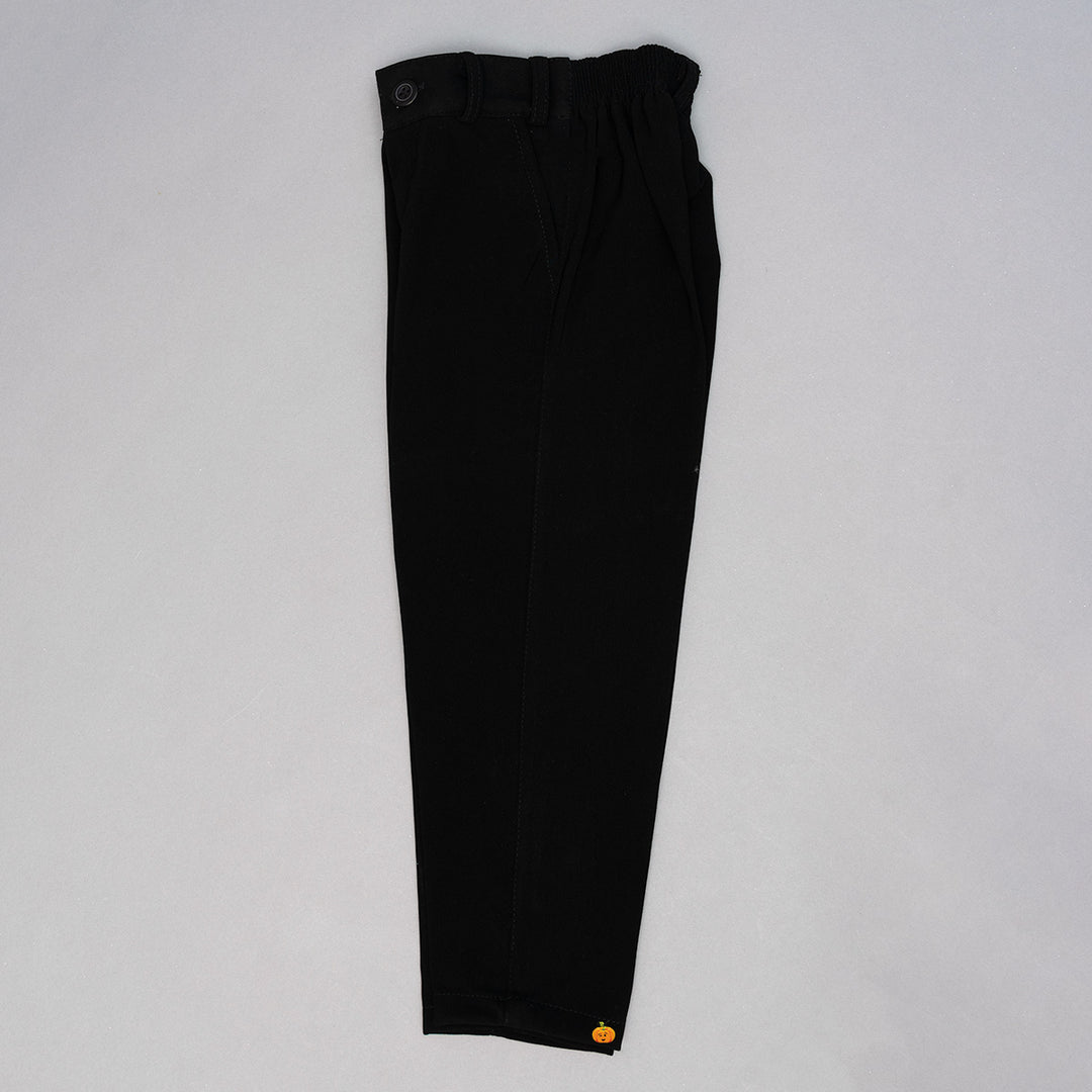 Solid Black Boys Tuxedo Bottom View