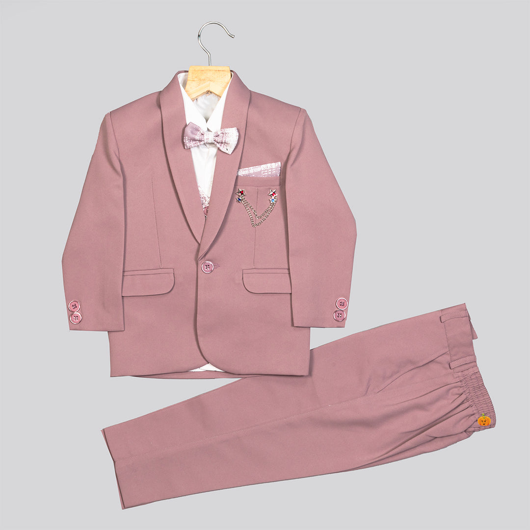 Onion Boys Tuxedo Suit with Bow Tie Front View