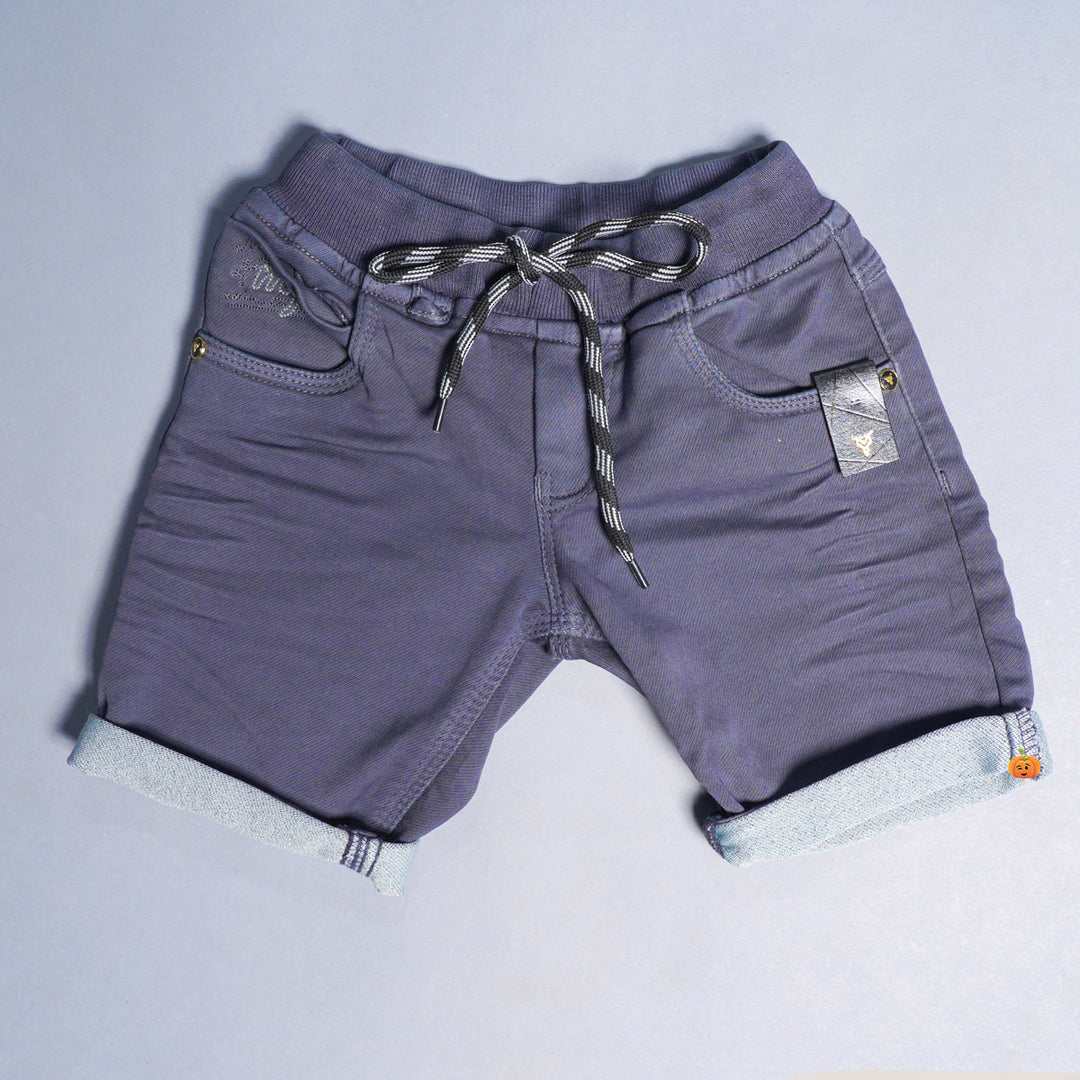 Solid Summer Shorts for Boys Front View