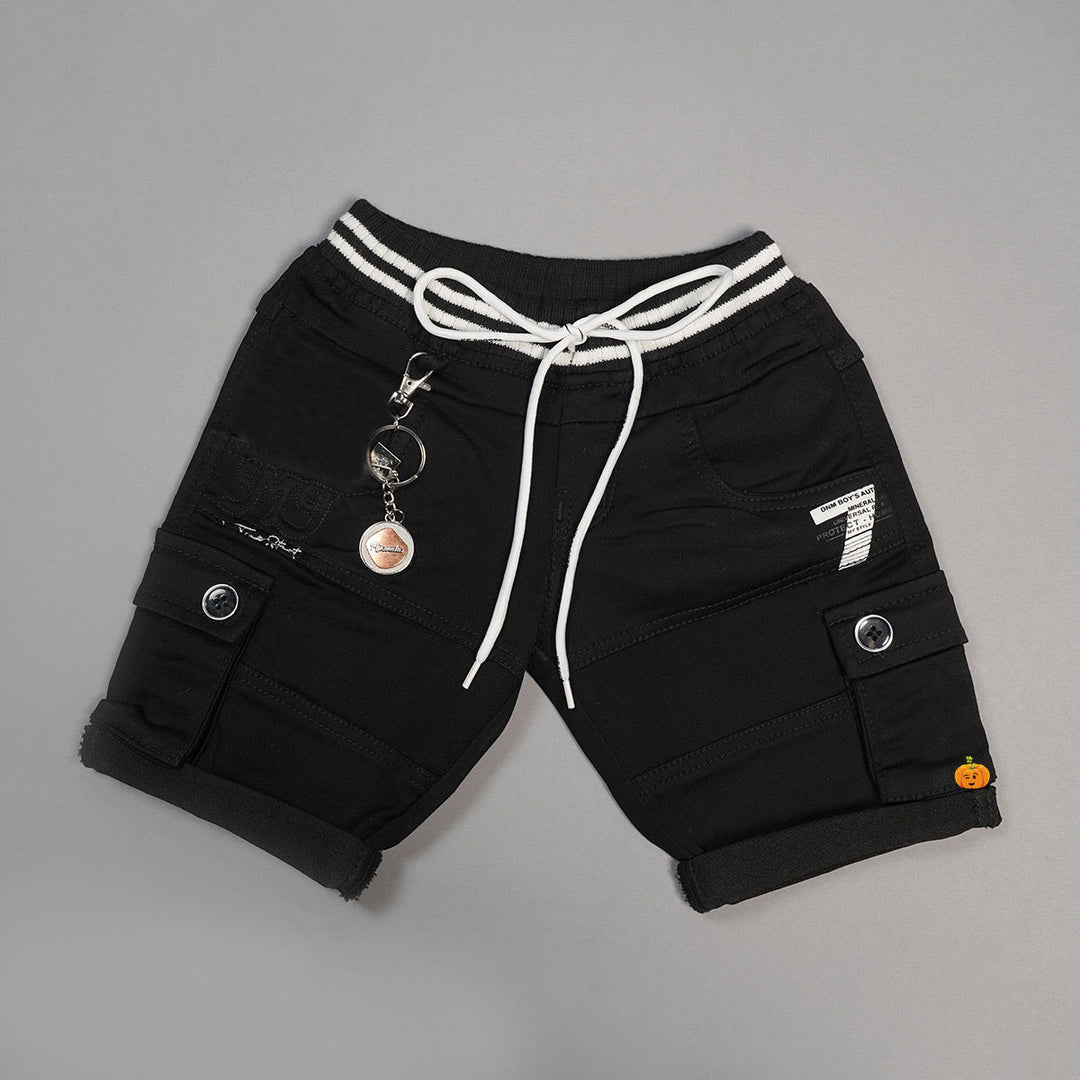 Navy Blue & Black Shorts for Boys Variant Front View
