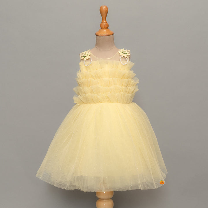 Frock For Baby Girl With Net Fluffy Pattern