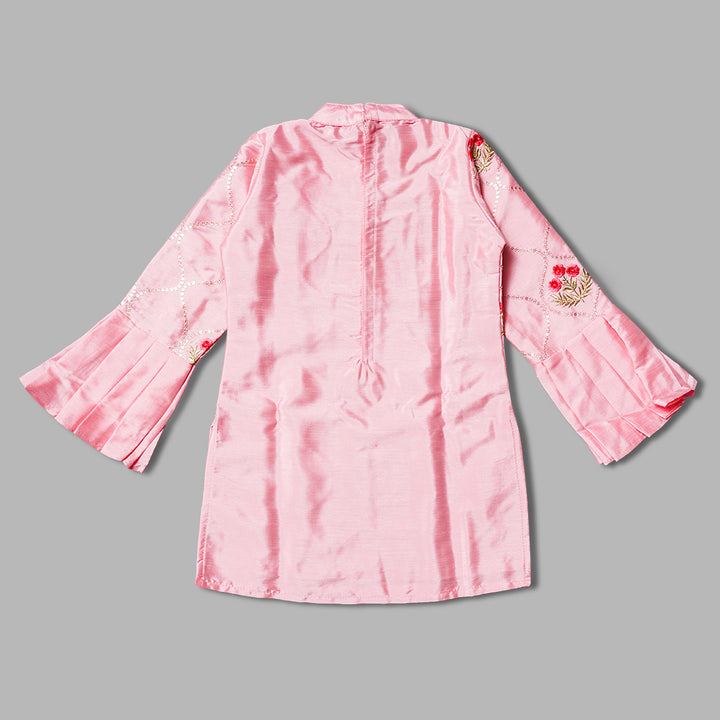 Pink Girls Dhoti Kurta Suit