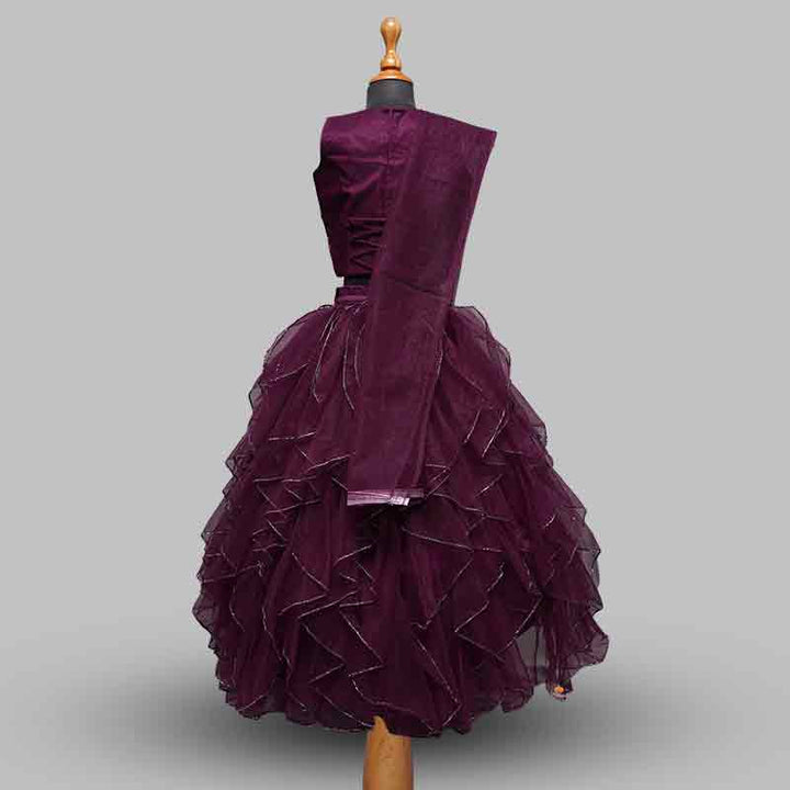 Wine Girls Lehenga Choli